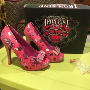 IRON FIST Demon Donkey peeptoe pumps